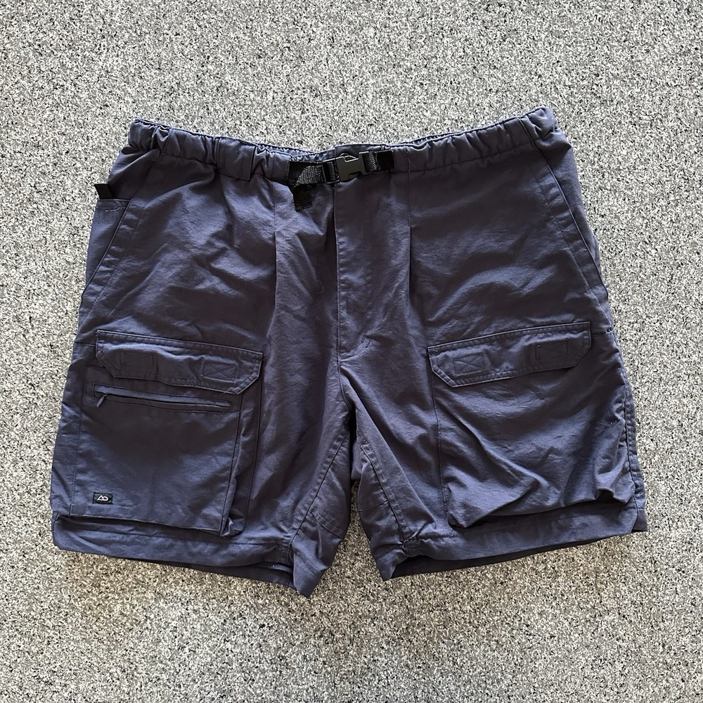 Vintage Outersport Shorts Mens XL Cargo Nylon Outdoor Hiking Trail Belted 7"